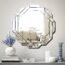 Hlartdecor Helicoid Frameless Beveled Wall Decor Mirror.(Hexagon) Silver Polished Mirror for Wall Decorating(23.6X23.6inches).HFY Hexagon Decorative Mirror.