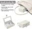 Homde Jewelry Box for Women Girls with Small Travel Case Mirror Necklace Ring Earrings Organizer White Wood Grain