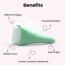 Ice Roller for Face Facial Skin Care Tools Face Roller Massager Cryotherapy - Reduce Puffiness Migraine Pain Relief (Green)