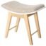 IWELL Vanity Stool with Rubberwood Legs, Vanity Bench, Makeup Dressing Stool with Padded Cushion, Capacity 330lb, Piano Bench, Gift for Women, Girl, Mom, Brown