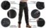 Men's Fleece Lined Outdoor Waterproof Windproof Pants Snow Ski Hiking Mountain Warm Softshell Pants with Elastic Waist