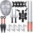 JOYIN 17 Pcs Ninja Accessories Toy Set Kids Pretend Role Play Toy with Masks, Ninja Sword and Sheath, Plastic Ninja Knife, Sai Daggers and Throwing Stars for Halloween Party Favor and Game