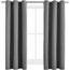 JSFLY Blackout Curtains for Bedroom Thermal Insulated Solid Grommet Window Drapes for Living Room , Set of 2 Curtain Panels 52 W x 84 L inch Long Dark Gray