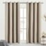 JSFLY Blackout Curtains for Bedroom Thermal Insulated Solid Grommet Window Drapes for Living Room , Set of 2 Curtain Panels 52 W x 84 L inch Long Dark Gray