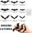 KIMOBER 144pcs Halloween Bats Wall Decor,Glittery 3D Bat Wall Decal Stickers for Halloween Party Indoor Outdoor Supplies