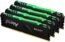 Kingston FURY Beast RGB 64GB (4x16GB) 3600MT/s DDR4 CL18 Desktop Memory Kit of 4 | Infrared Syncing | Intel XMP | AMD Ryzen | Plug n Play | KF436C18BBAK4/64