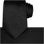 KissTies Black Tie Solid Satin Ties Mens Necktie