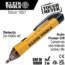 Klein Tools NCVT1P Voltage Tester, Non-Contact Voltage Detector Pen, 50V to 1000V AC, Audible and Flashing LED Alarms, Pocket Clip