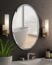 KOHROS Oval Beveled Polished Frameless Wall Mirror for Bathroom, Vanity, Bedroom (20