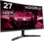 KOORUI 27 Inch Computer Monitor, QHD 2560P Gaming Monitor 144Hz(1ms, 1800R Curved VA Panel, DP1.2+HDMI*2, Build-in FreeSync, Compatible G-sync, Narrow Bezel with Ultra-Thin), Tilt Adjustable,Eye Care