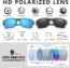 Polarized Sports Sunglasses for Men Women,Fishing Driving Rectangular Goggles UV400 Protection