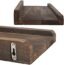 Laerjin 17 Inch Floating Shelves Wall Mounted, Set of 3 Rustic Wood Wall Shelves, Modern Rustic Style, Wall Mounted Display Shelves, Natural Wood