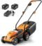 LawnMaster CLM2413A Cordless 13-Inch Lawn Mower 24V Max with 2X4.0Ah Battery and a Charger