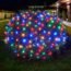 Led Christmas Net Lights Outdoor Christmas Decorations Lights 160LED 4ftx7ft, Connectable Outdoor Indoor Fairy Mesh String Lights for Party, Holiday, Wedding, Tree, Bushes Decorations (WarmWhite)