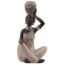 Leekung African Statues and Sculptures for Home Decor,African Figurines Head Statue Decorations for Home,African Art Sculptures Man Statue Decor for Living Room Woodstone Color