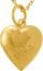 LIFETIME JEWELRY Antique Heart Locket Necklace That Holds Pictures 24k Gold Plated (Big Gold Locket with Chain)