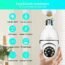 Light Bulb 1080P Security—Wireless Camera WiFi Smart for Home Surveillance Screw into The E27 Light Bulb Socket Spotlight Alarm Color Night Vision Two-Way Talk Motion Alarm PTZ 360 Degree(2packs