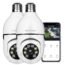 Light Bulb 1080P Security—Wireless Camera WiFi Smart for Home Surveillance Screw into The E27 Light Bulb Socket Spotlight Alarm Color Night Vision Two-Way Talk Motion Alarm PTZ 360 Degree(2packs
