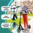 SereneLife Foldable Kick Scooter - Stand Kick Scooter for Teens and Adults with Rubber Grip at Tip, Alloy Deck, Adjustable T-Bar Handlebar Height, Smooth Gliding Wheels, Easy Maneuvering (Camo)