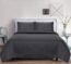 Twin Sheets - 100% Organic Cotton Twin Sheets Set - Charcoal Grey, GOTS Approved- Twin Bed Sheets, 400TC, Soft Sateen Weave, Sabanas Twin - Deep Pocket Twin Sheets Fitted, Twin Sheets Cotton