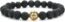 Linsoir Beads Trendy Basketball Bracelet Boy Men Beaded Stretchy Bracelet Lave Stone/White Turquoise/ Matte Black Stone Beaded Bracelet Sports Jewelry for Basketball Lovers 1 pcs