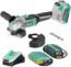 20V Cordless Angle Grinder, 4-1/2''Cordless Grinders， Metal Cut Off /Polish Tool，With 2.0Ah Battery& Charger， For Cutting And Grinding