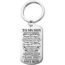Jvvsci Dad Mom to Son Dog Tag I Want You to Believe Deep in Your Heart Inspirational Message Pendant Necklace Keychain Birthday Jewelry Gift for Boys Teen (son from mom necklace)