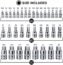 Master Hex Bit Socket Set Allen Wrench Bit Kit Hex Key for Ratchet Socket Tool SAE and Metric Set 3/8, 1/4, 1/2 Drive Socket Set 34-Piece