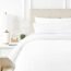 Mayfair Linen Cal King/King Duvet Cover, 800 Thread Count Sateen 3 Pc Egyptian Cotton Duvet Cover Set, 100% Pure Cotton Comforter Cover, 2 Pillow Shams, Zipper Closure, 7 Corner Ties - (White)