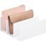 mDesign Plastic Purse and Handbag Organizer - Closet Storage System for Zipper Tote Bag, Purse, Clutch, Wallet, Pocket Book Organization - 3 Sections - Lumiere Collection - 2 Pack - Clear
