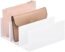 mDesign Plastic Purse and Handbag Organizer - Closet Storage System for Zipper Tote Bag, Purse, Clutch, Wallet, Pocket Book Organization - 3 Sections - Lumiere Collection - 2 Pack - Clear