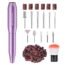 MelodySusie Portable Electric Nail Drill, Compact Efile Electrical Professional Nail File Kit for Acrylic, Gel Nails, Manicure Pedicure Polishing Shape Tools Design for Home Salon Use, Purple