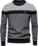Sweatshirts for Men Mens Casual Sweater Turtleneck Shirts Multi-Color Striped Tops Men Sweaters Fashion Winter Thermal Sweater Turtleneck Long Sleeve Dark Grey Black
