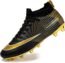 MFSH Unisex-Cleats Soccer Shoes for Big Boy Fg/ag High-top Spikes Football Shoes for Younth Professional Training Turf Indoor Ankle Boots Athletic Sneaker