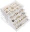 misaya Earring Jewelry Organizer with 5 Drawers, Birthday and Christmas Gift, Clear Acrylic Jewelry Box for Women, Velvet Earring Display Holder for Earrings Ring Bracelet Necklace, Gray