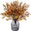 Momkids 6 Pcs Faux Flower Fake Babys Breath Flower Bulk Artificial Gypsophila Bouquet Silk Floral for Home Kitchen Bedroom Festival Wedding Xmas Party Decor (Orange)