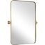 PAIHOME Upgrade Gold Bathroom Mirror, 24x36 Inch Stainless Steel Frame Vanity Mirror, Rounded Corner Rectangle Modern Mirror, Vertical Or Horizontal Hanging Mirrors for Wall Decor, Living Room