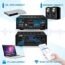 Moukey Home Audio Amplifier Stereo Receivers with Bluetooth 5.0, 220W 2 Channel Power Amplifier Stereo System, w/USB, SD, AUX, MIC in w/Echo, LED for Home Theater Speakers via RCA, Studio Use - MAMP1