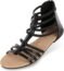 MUDAN Womens Buckle Zip Thong Gladiator Sandal (11 B(M) US, Chestnut)