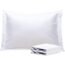 NTBAY 100% Brushed Microfiber Standard Pillow Shams Set of 2, Super Soft and Cozy, Wrinkle, Fade, Stain Resistant 20x26 Inches Oxford Pillowcases, Navy