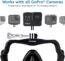 OCTOMASK - Frameless Dive Mask w/Mount for All GoPro Hero Cameras for Scuba Diving, Snorkeling, Freediving (Black)