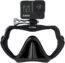 OCTOMASK - Frameless Dive Mask w/Mount for All GoPro Hero Cameras for Scuba Diving, Snorkeling, Freediving (Black)
