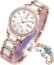 OLEVS Women's Watches Automatic Watch for Ladies Self Winding Watches Women Elegant Waterproof Ceramic Watch Rose Gold Skeleton Watches White Mechanical Butterfly Womens Watches