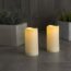 Outdoor Flameless Candles 3x6 - Battery Operated, Waterproof, Flickering LED Flame, Remote Control with Timer, Decorative Pillar Candles for Outdoor Decor - Set of 2