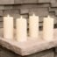 Outdoor Flameless Candles 3x6 - Battery Operated, Waterproof, Flickering LED Flame, Remote Control with Timer, Decorative Pillar Candles for Outdoor Decor - Set of 2