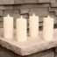 Outdoor Flameless Candles 3x6 - Battery Operated, Waterproof, Flickering LED Flame, Remote Control with Timer, Decorative Pillar Candles for Outdoor Decor - Set of 2
