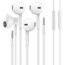 [2 Pack] WEIZY Aux Earbuds/Earphones, Vize 3.5mm Wired Headphones Noise Isolating Earphones Volume Control & Built-in Microphone Compatible with iPhone/Samsung/Android/MP3/MP4