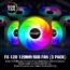 PCCOOLER 120mm Case Fan 3 Pack Magic Moon Series, PC-FX120 High Performance Cooling PC Fans - RGB Case Fans with Hydraulic Bearing - Low Noise Computer Fans for PC Case