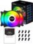 PCCOOLER 120mm Case Fan 3 Pack Magic Moon Series, PC-FX120 High Performance Cooling PC Fans - RGB Case Fans with Hydraulic Bearing - Low Noise Computer Fans for PC Case