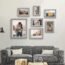 Picture Frames Set for Wall Decor- 12 Pack Family Photo Frames for Wall White Grey Including One 8x10 / Four 5x7 / Five 4x6 / Two 6x8 Inch
